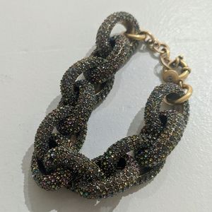 J. Crew Jewelry - JCrew large multicolor cz link bracelet J. Crew Jewelry - JCrew large multicolor cz link bracelet